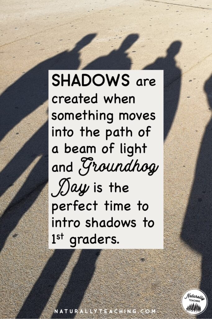 In the Next Generation Science Standards 1st graders are responsible for understanding that shadows are created when something moves into the path of a beam of light.