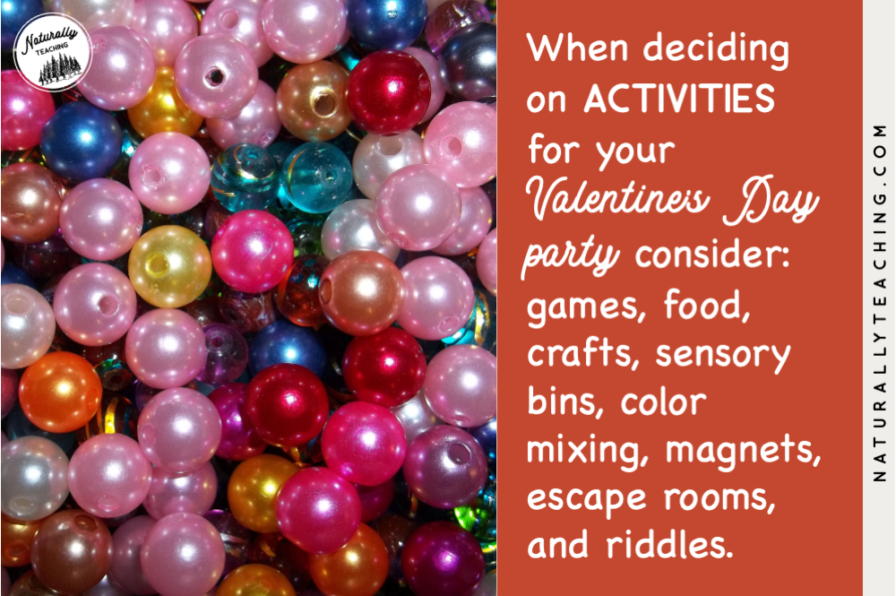Sensory bins can be a great way to incorporate your theme like this bin full of beads that can be used to connect to your "molecules attract" theme