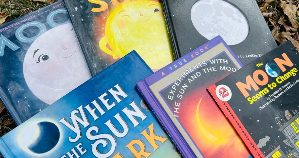 Read this list to find books about the moon, sun, and eclipses to read to your students