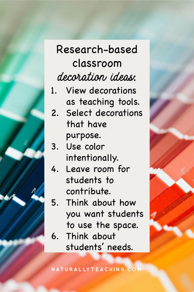 Color is a great way to personalize classroom decoration ideas to fit you and your learners.